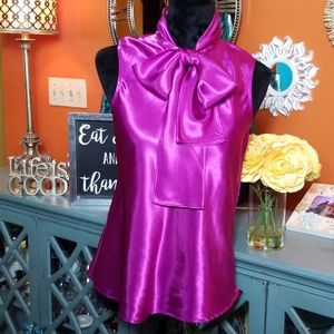 Evan Picone Sleeveless Blouse with Tie